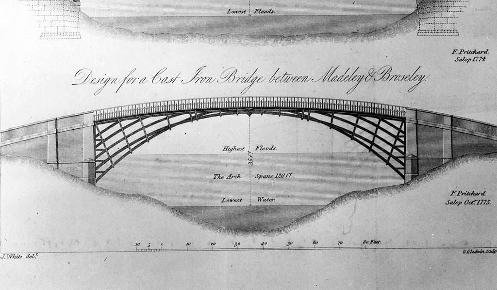 Design for a Cast Iron Bridge between Madeley and Broseley, 1775